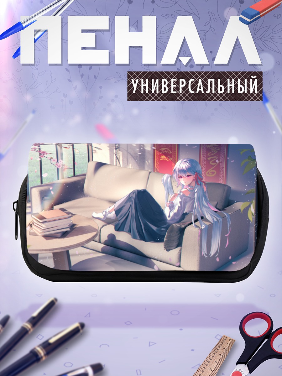 Пенал-косметичка Девушка с сакурой