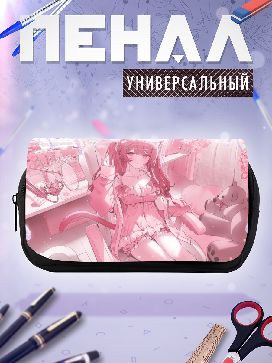 Пенал-косметичка Кошкодевочка в цветах