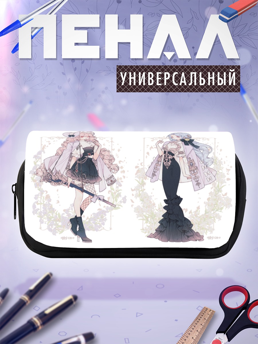 Пенал-косметичка Готические лолиты в цветах
