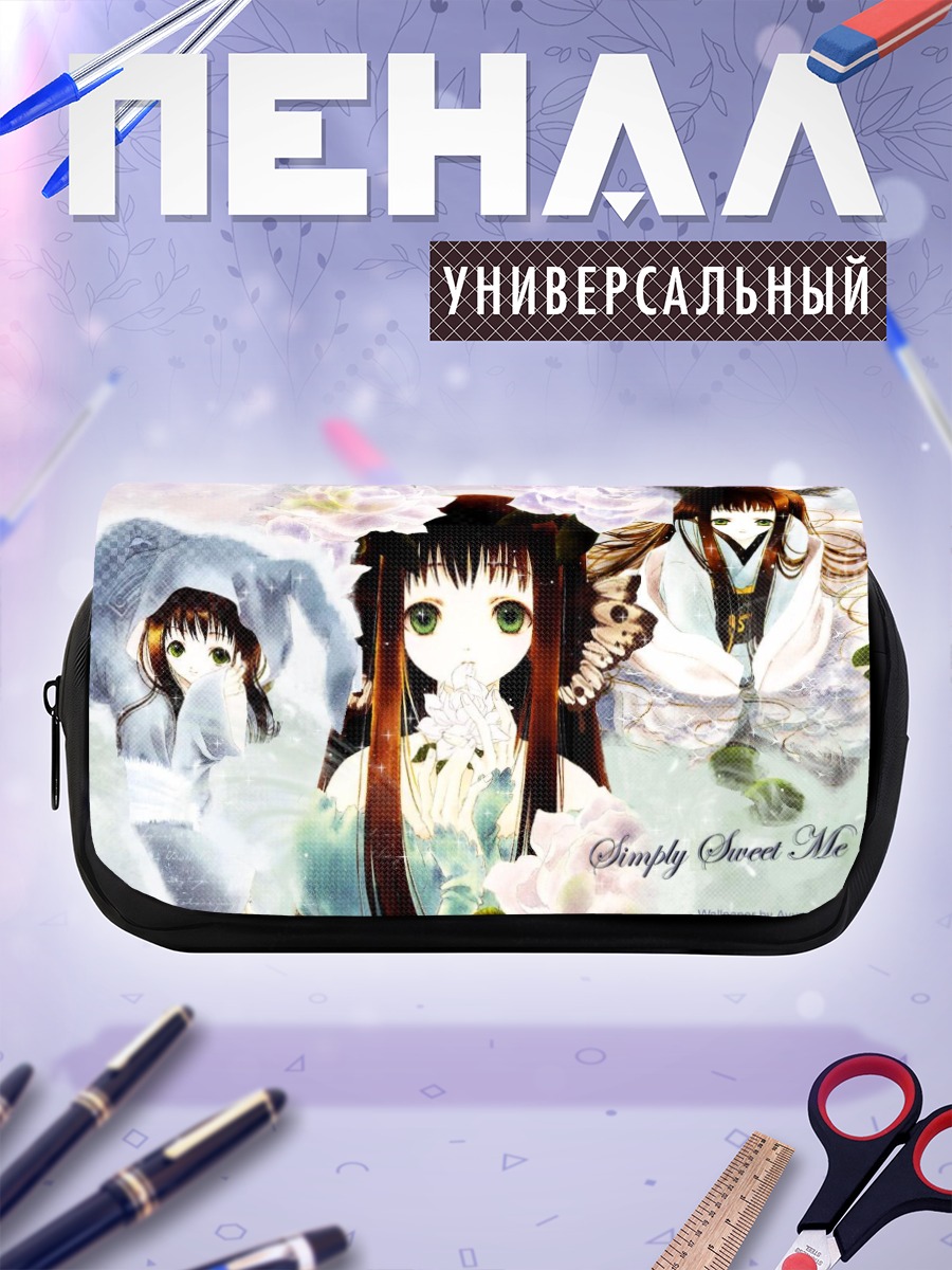 Пенал-косметичка Мику Хацунэ в цветах
