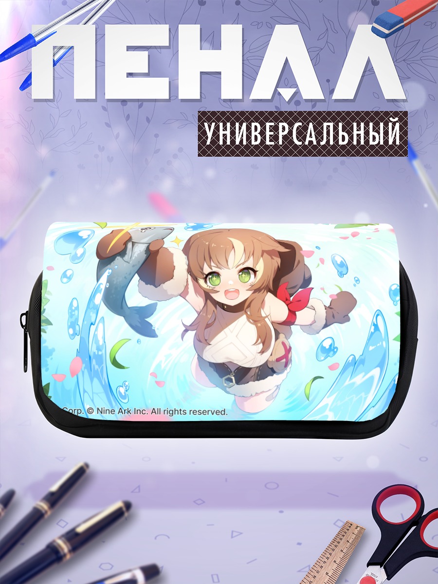 Пенал-косметичка Девушка с рыбой