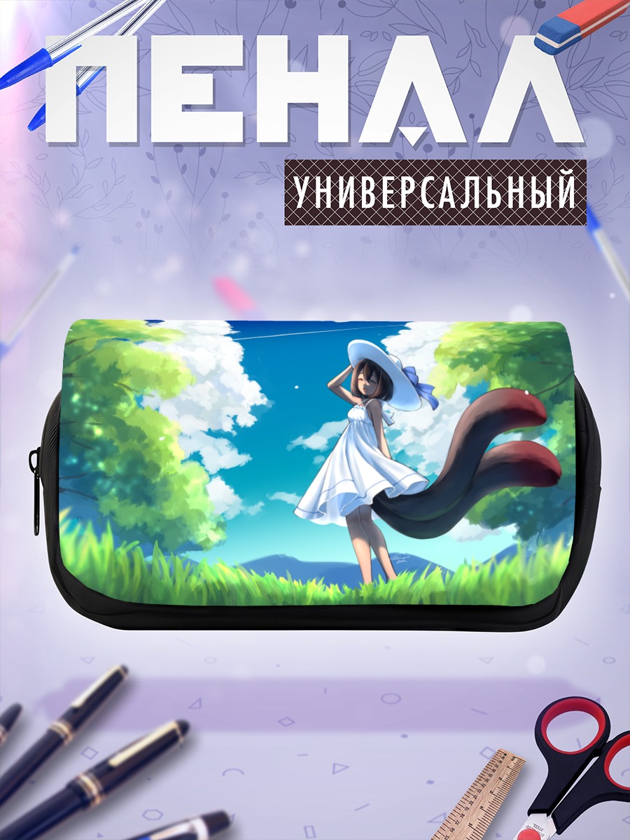 Пенал-косметичка Девушка-лиса в платье