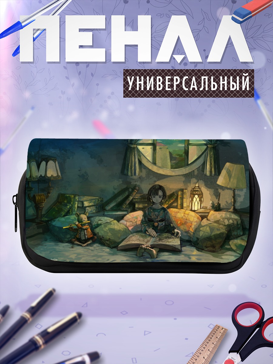 Пенал-косметичка Девушка с флейтой