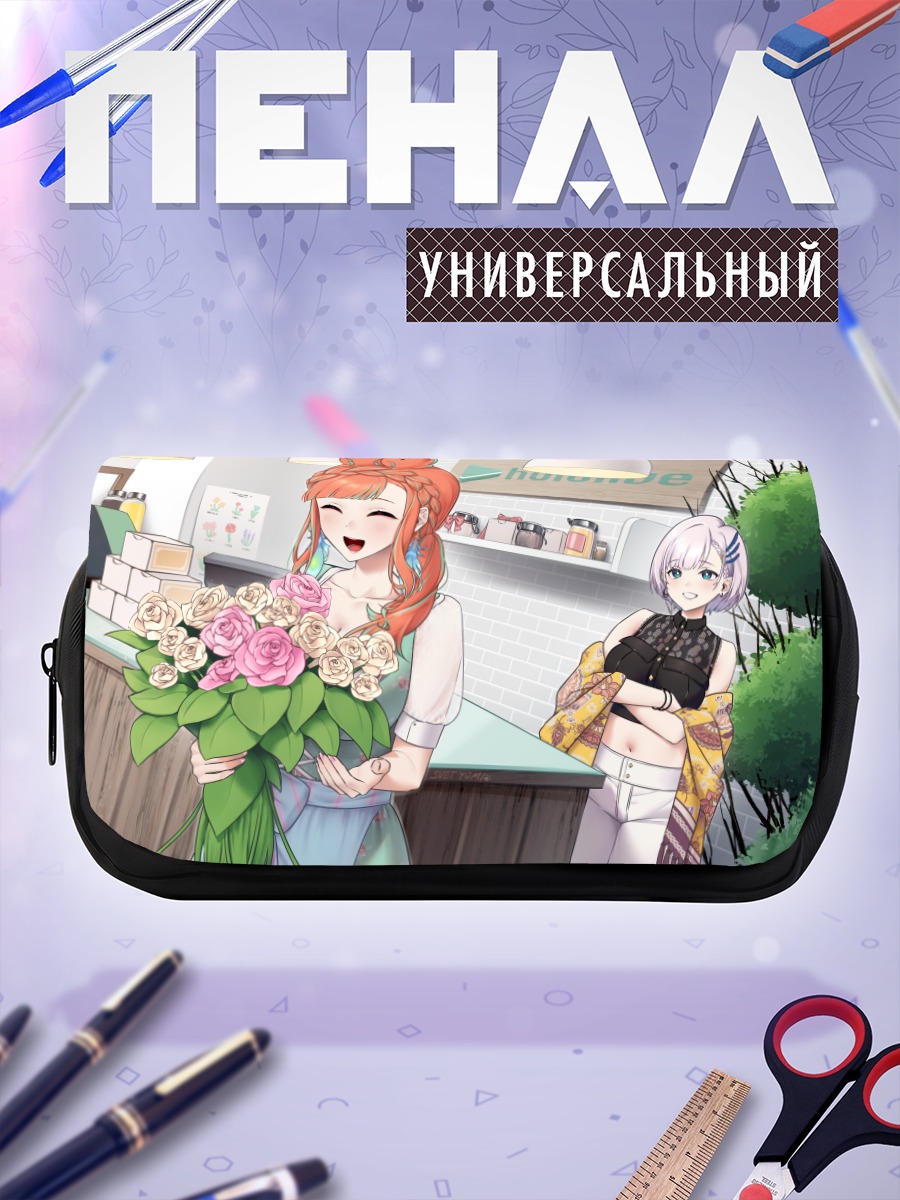 Пенал-косметичка Паволия Рейне с цветами