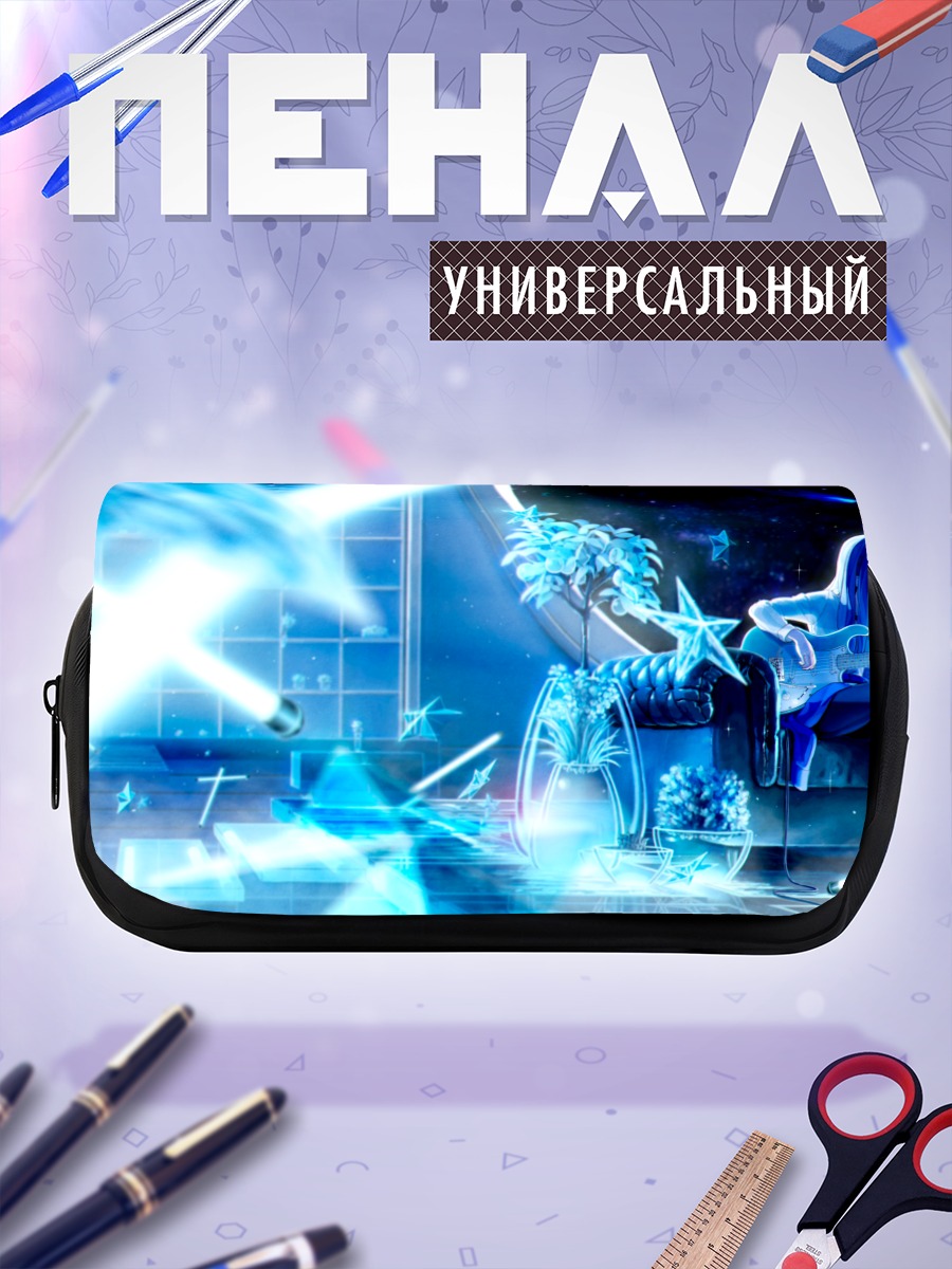 Пенал-косметичка Мику Хацунэ в неоновом свете