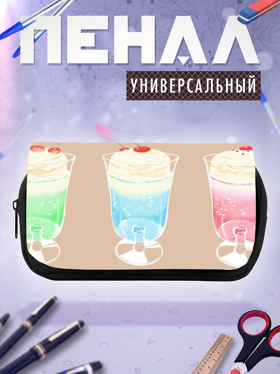 Пенал-косметичка Птички в десертах