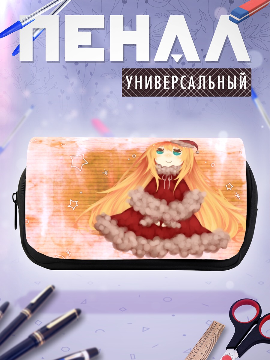 Пенал-косметичка Блондинка в колпаке Санты