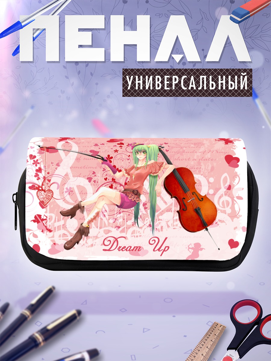 Пенал-косметичка Мику Хацунэ с виолончелью