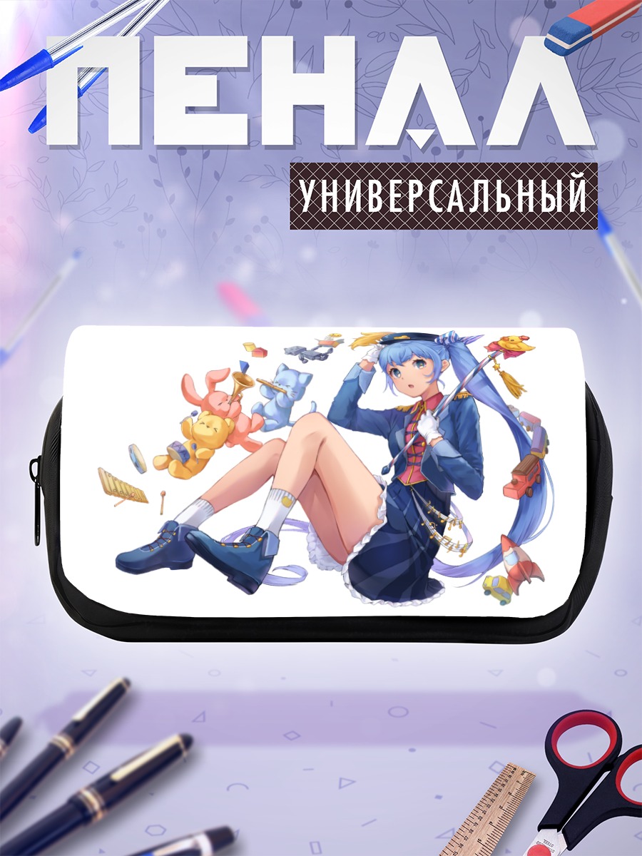Пенал-косметичка Мику Хацунэ с барабанами