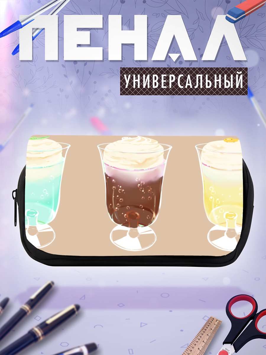 Пенал-косметичка Летние десерты с птичками