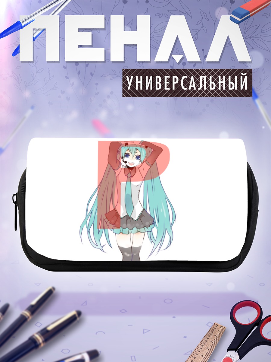 Пенал-косметичка Мику Хацунэ в красном