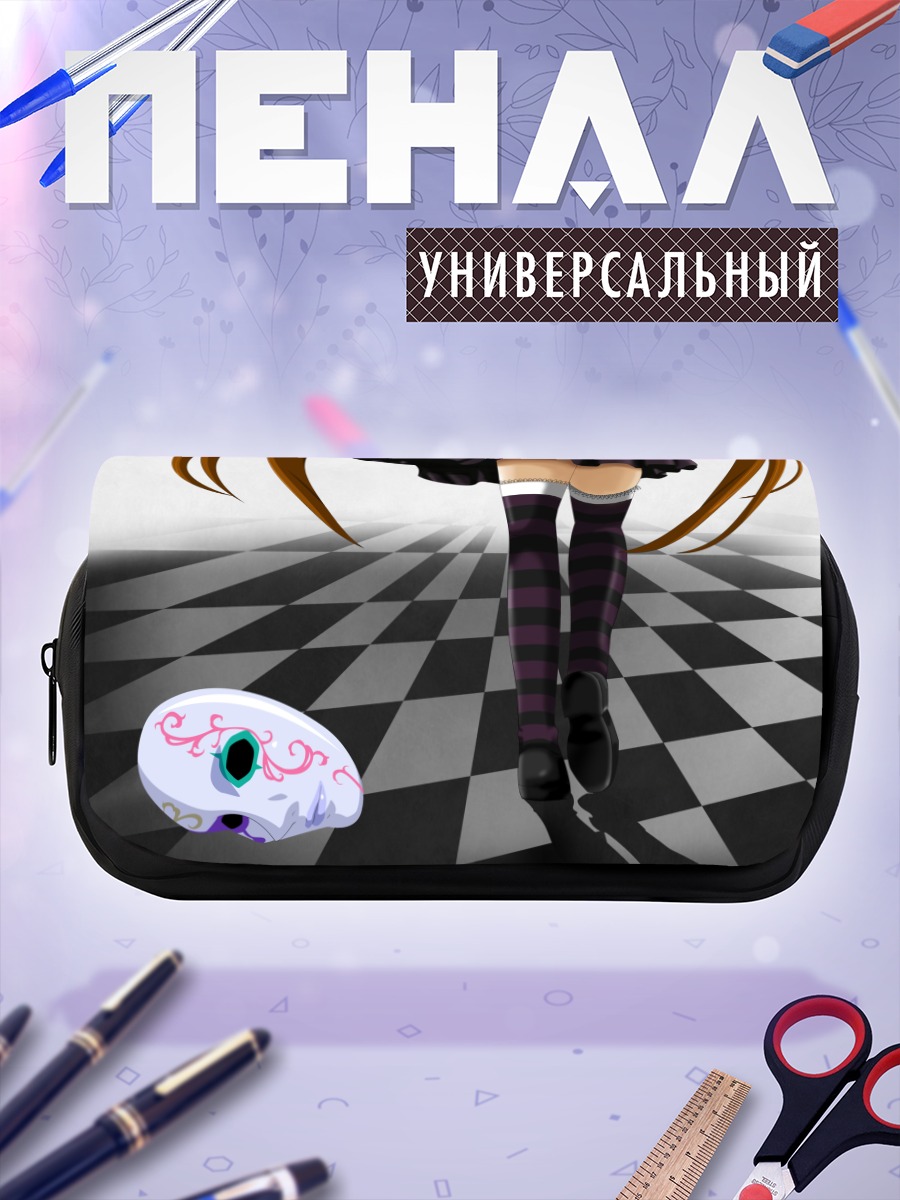 Пенал-косметичка Мику Хацунэ и череп
