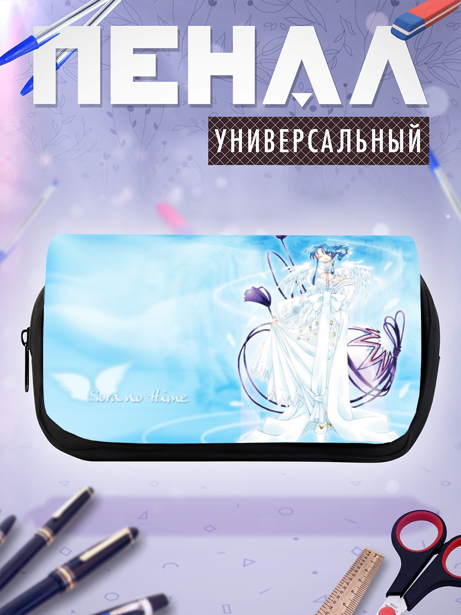 Пенал-косметичка Мику Хацунэ в голубом