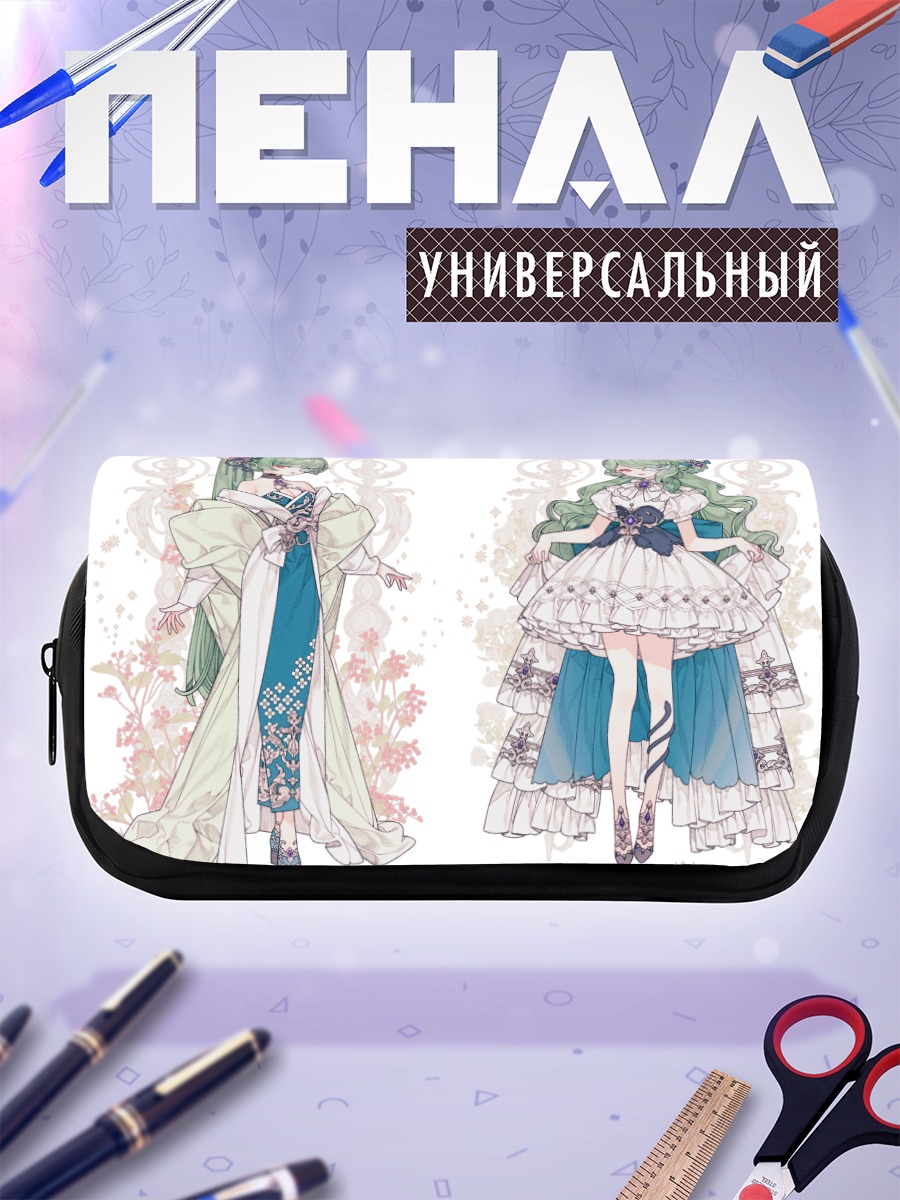 Пенал-косметичка Мику Хацунэ в цветах
