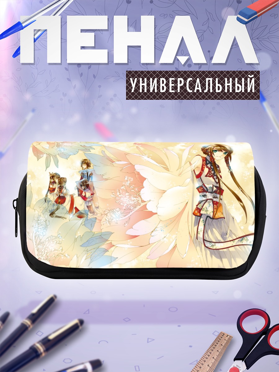 Пенал-косметичка Мику Хацунэ в цветах