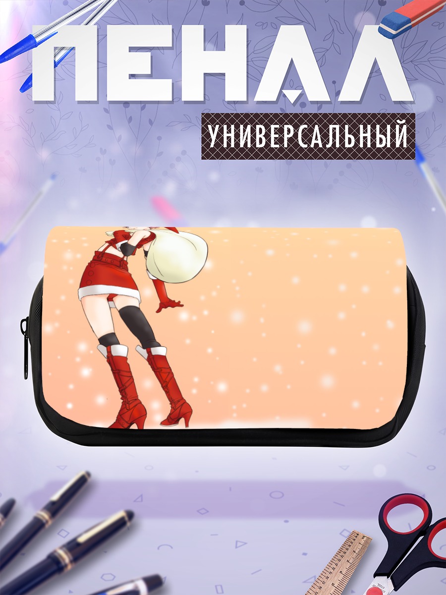 Пенал-косметичка Девушка в костюме Санты