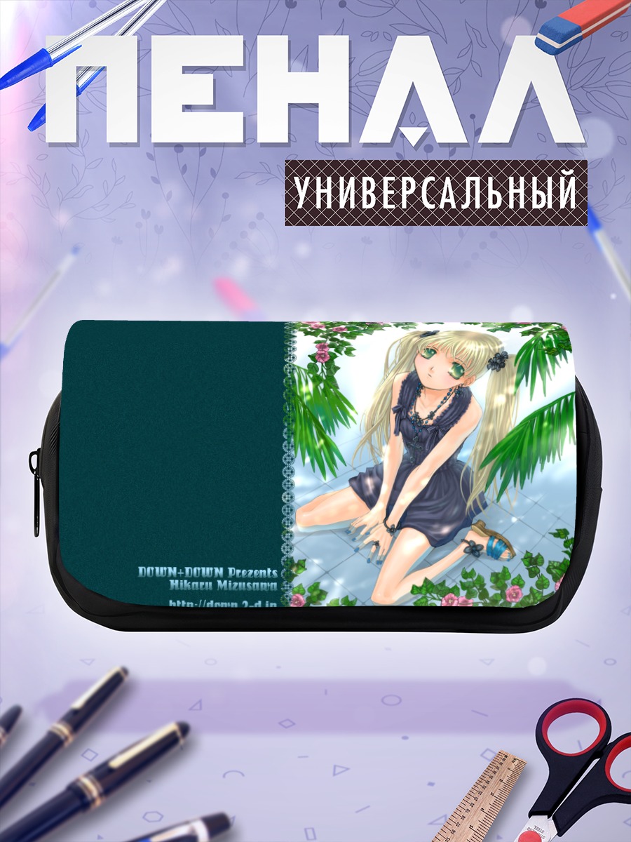 Пенал-косметичка Блондинка в цветах