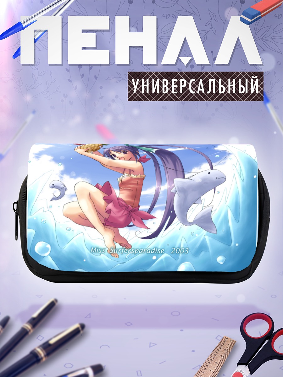 Пенал-косметичка Мику Хацунэ с ананасом