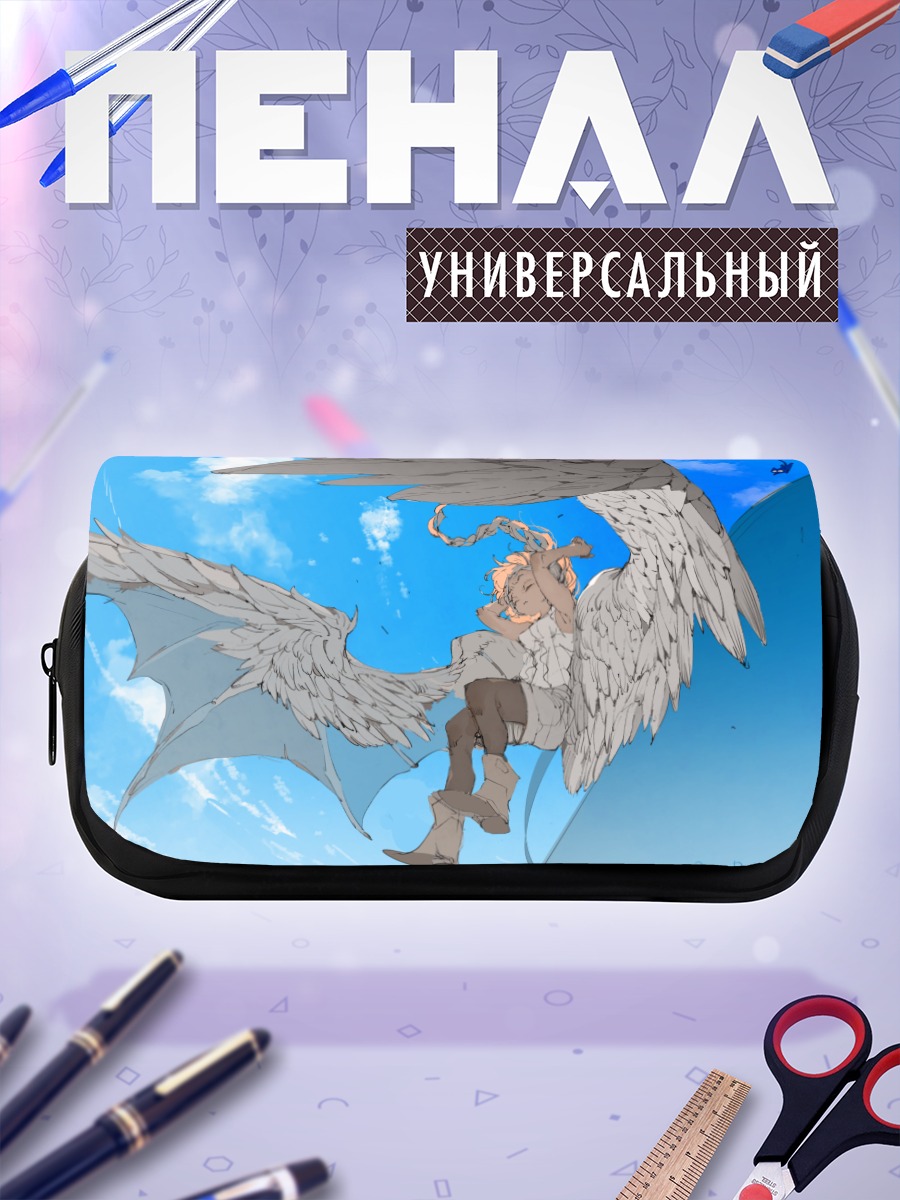 Пенал-косметичка Крылатая кошка в облаках