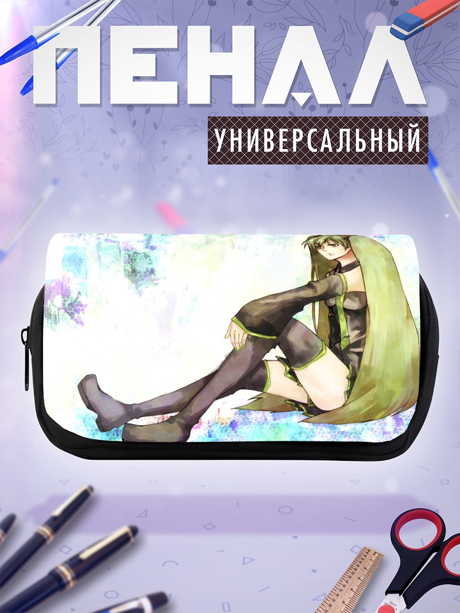Пенал-косметичка Мику Хацунэ в акварели