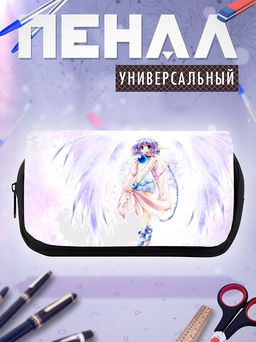 Пенал-косметичка Крылатая девушка в шарфе