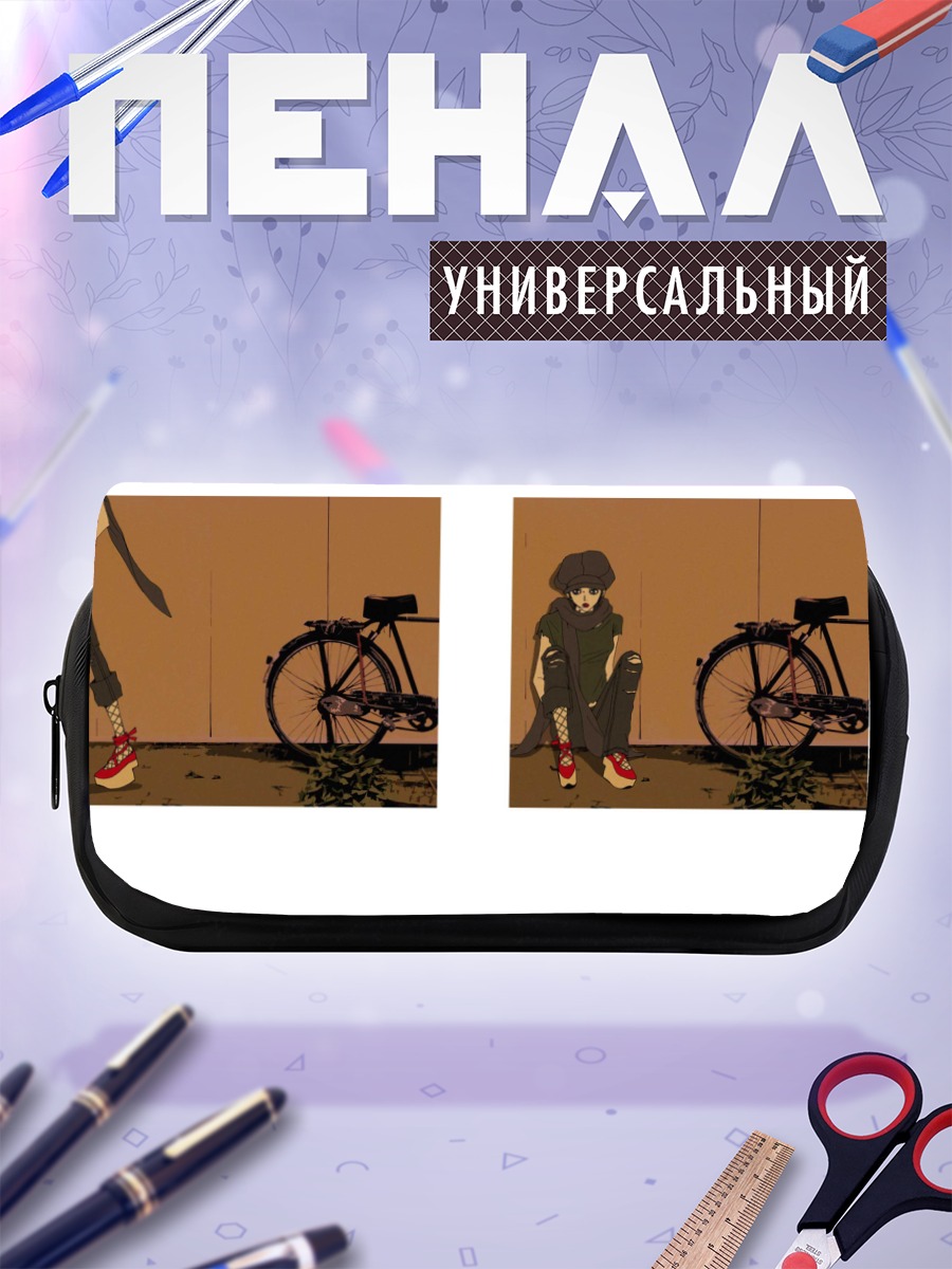 Пенал-косметичка Нана Осаки с велосипедом