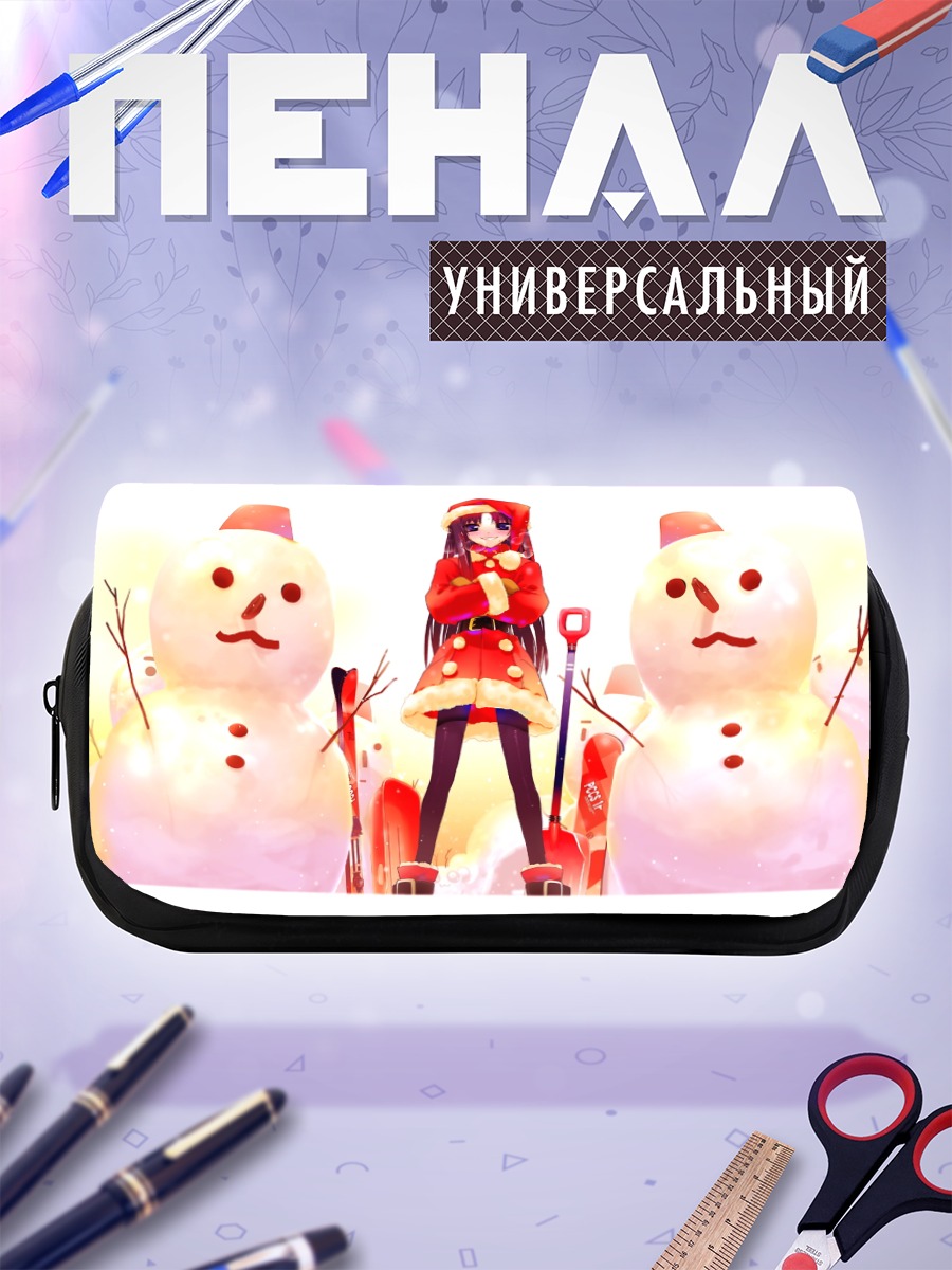 Пенал-косметичка Зимние снеговики