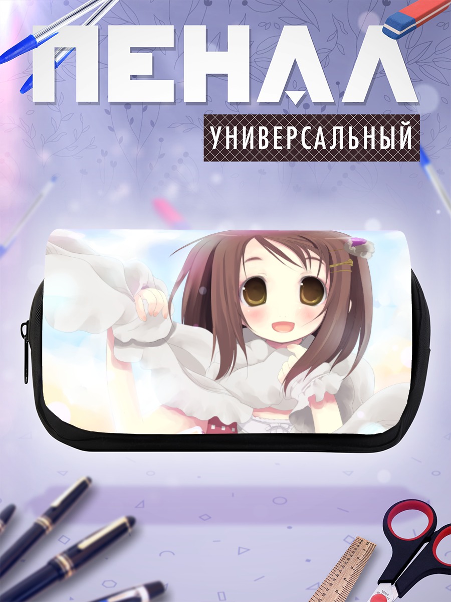 Пенал-косметичка Девочка в шарфе