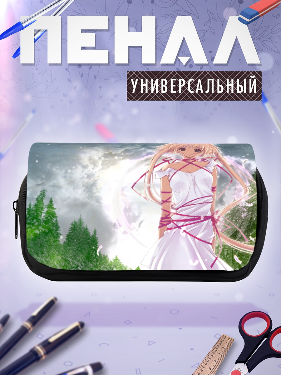 Пенал-косметичка Линария Фаленопсис в белом