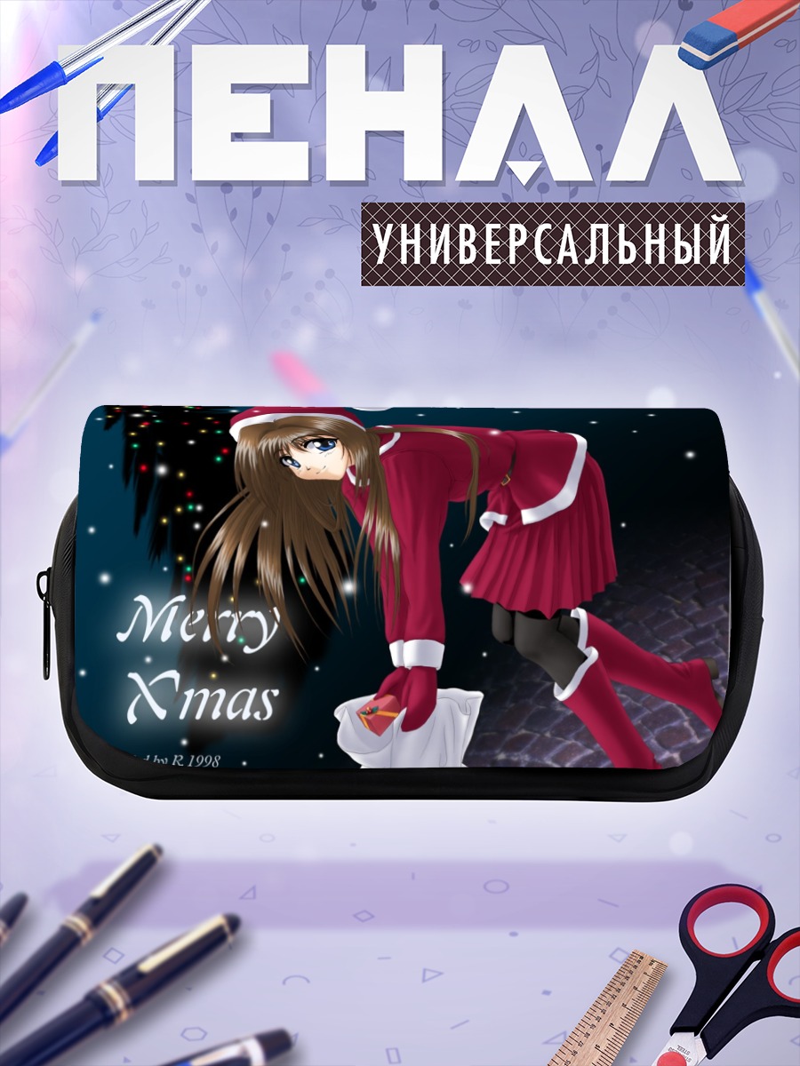 Пенал-косметичка Девушка в костюме Санты