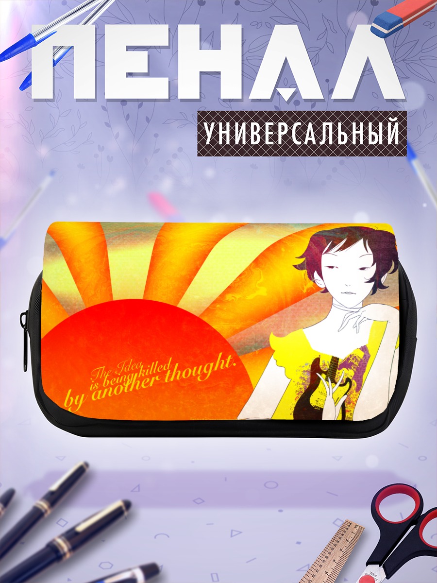 Пенал-косметичка Девушка с гитарой