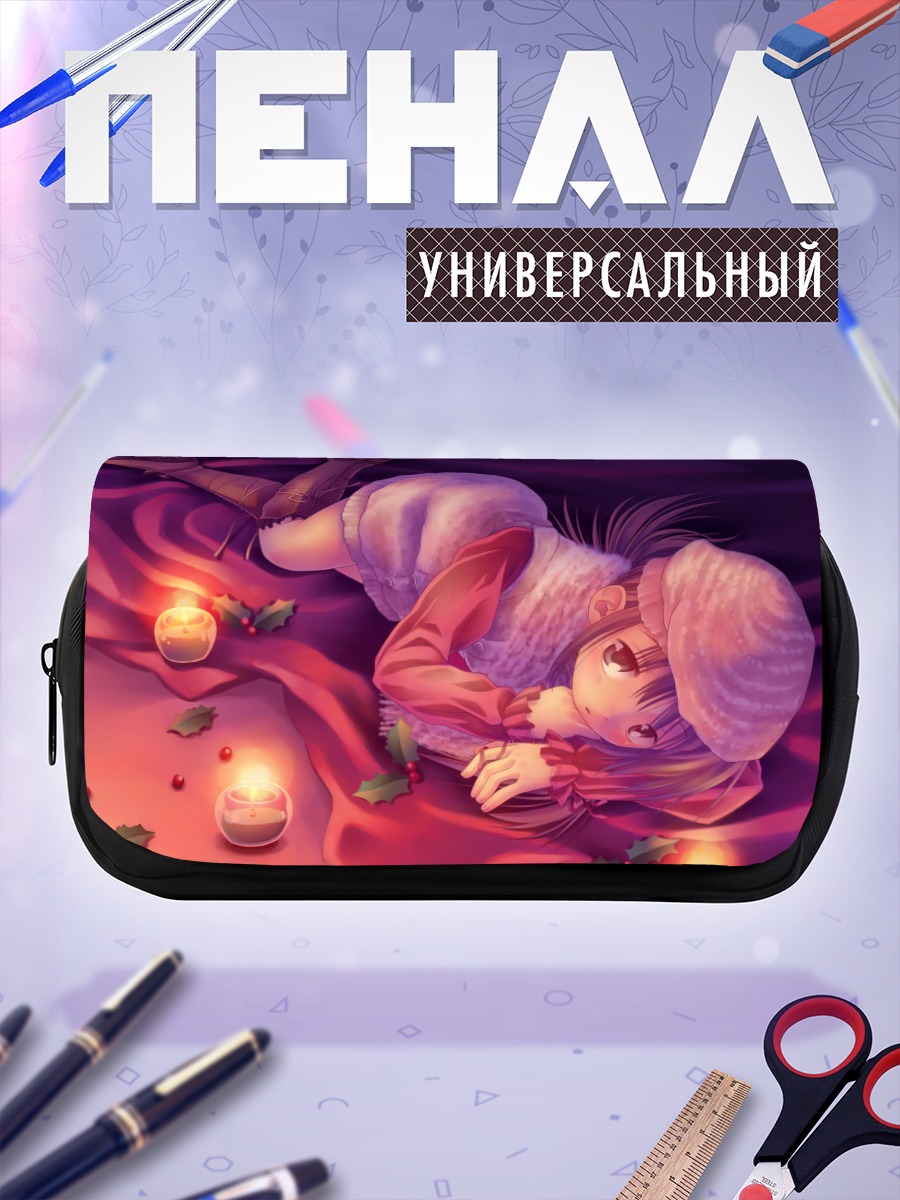 Пенал-косметичка Спящая девушка в шляпе