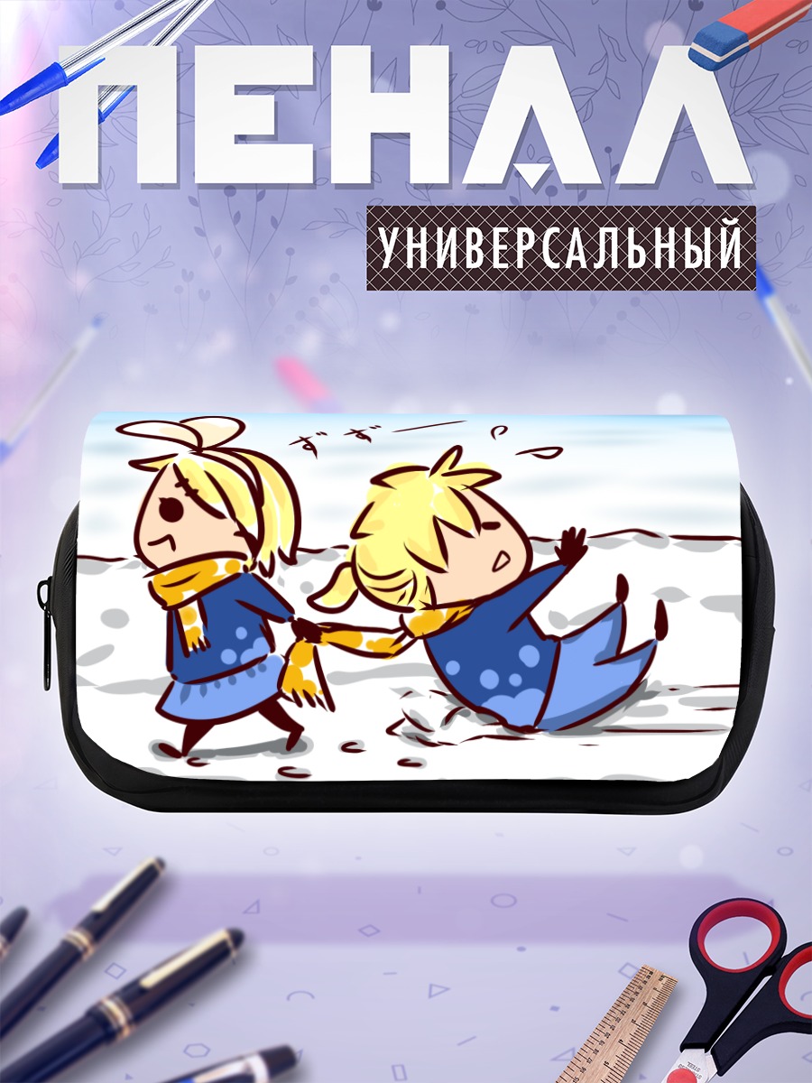 Пенал-косметичка Рин и Лен в снегу