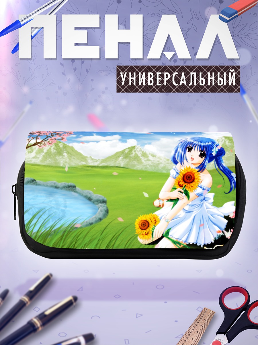 Пенал-косметичка Мику Хацунэ с подсолнухами