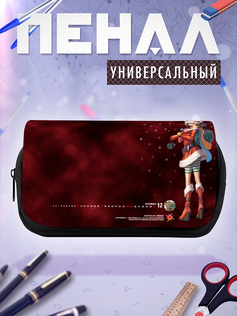 Пенал-косметичка Мику Хацунэ в новогоднем наряде