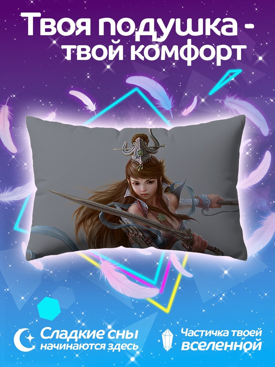 Подушка Воительница с мечом