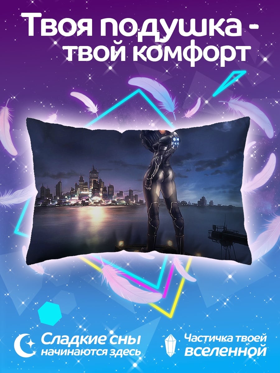 Подушка Киберпанк девушка