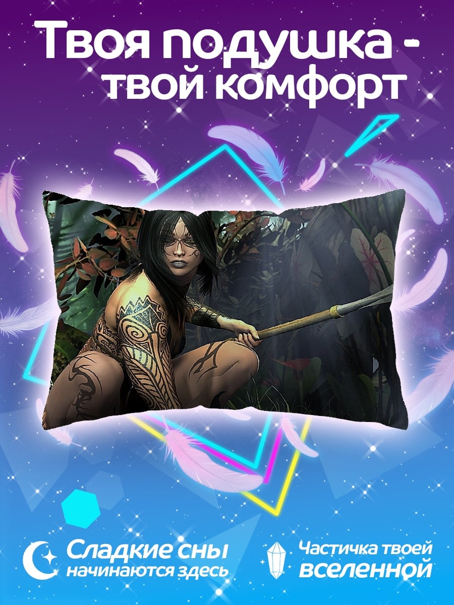 Подушка Воительница с копьем