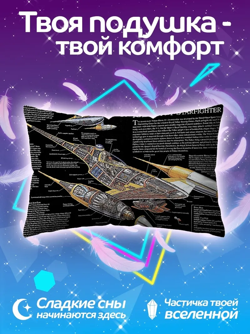 Подушка Звездный истребитель Набу