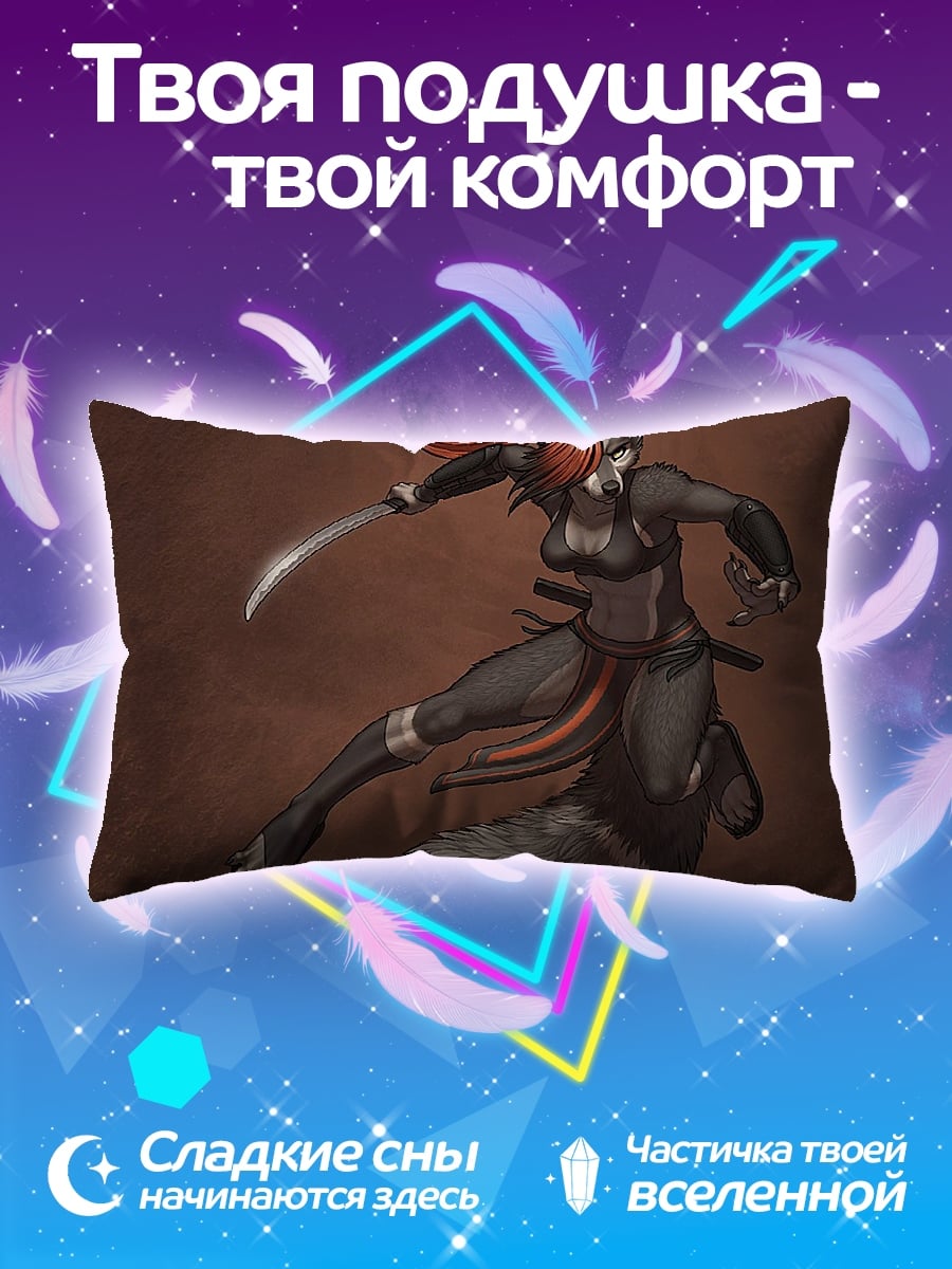 Подушка лиса самурай