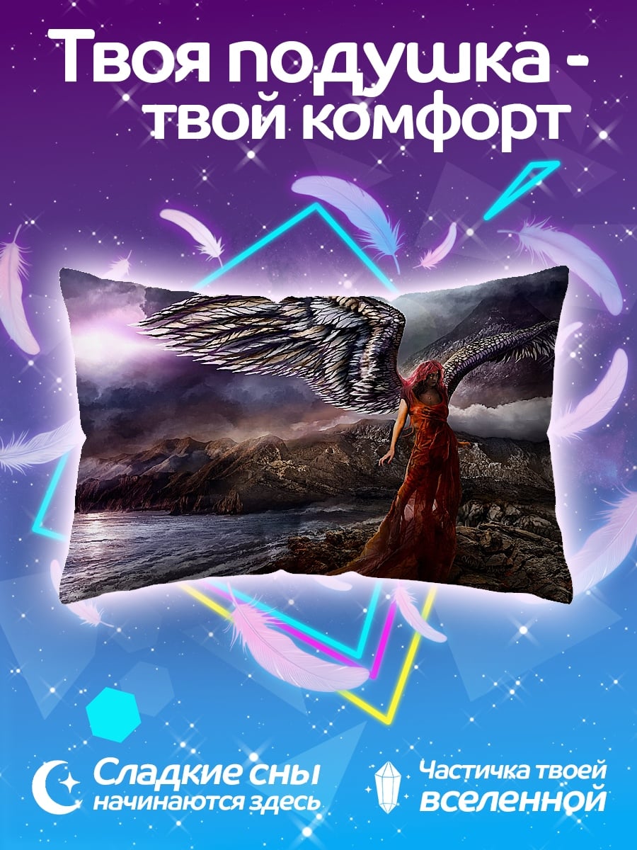 Подушка ангел в красном