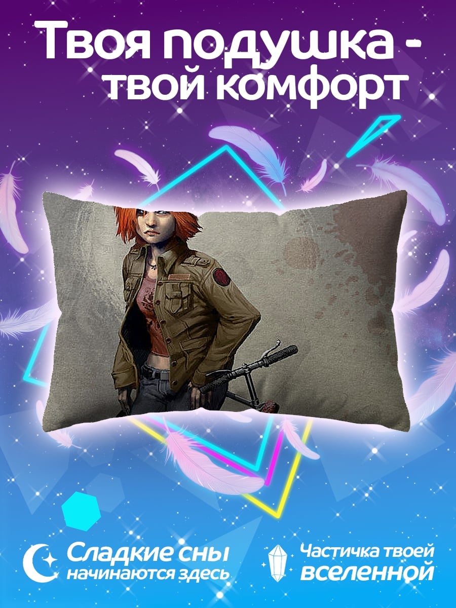 Подушка Девушка с велосипедом