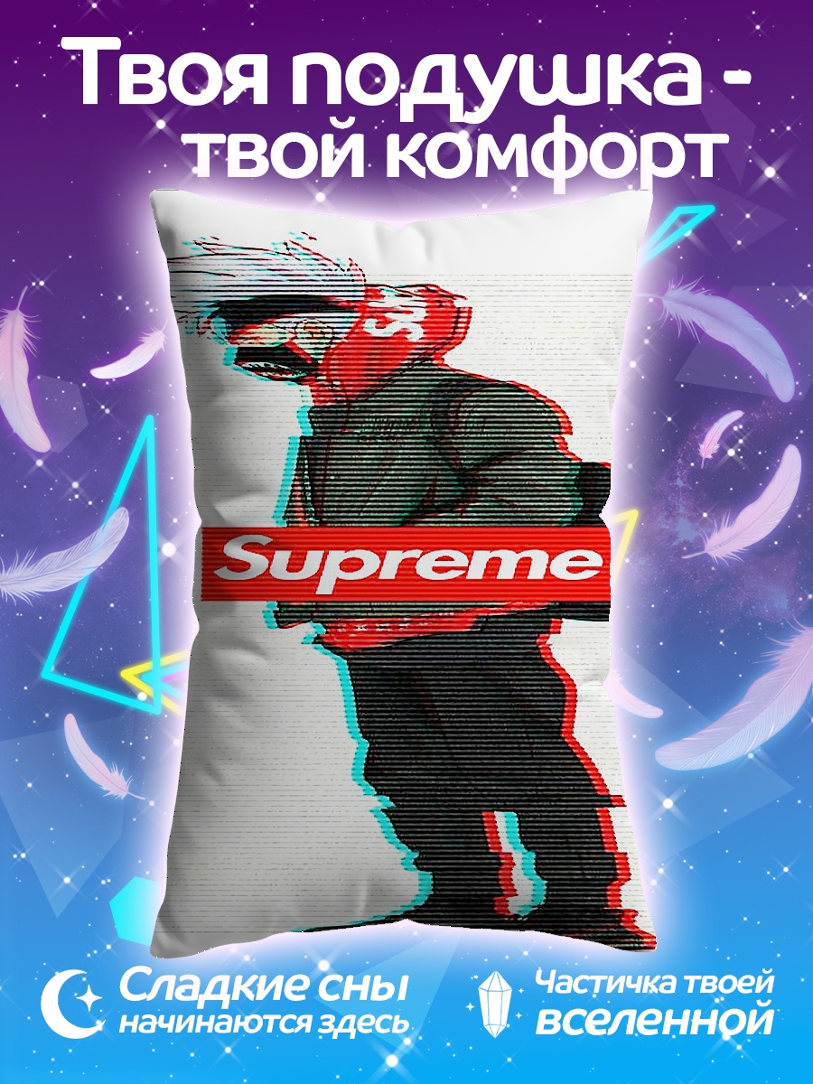 Подушка Supreme логотип бренд