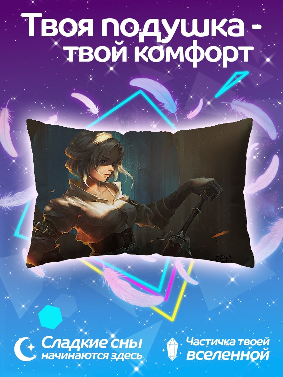 Подушка Девушка с мечом