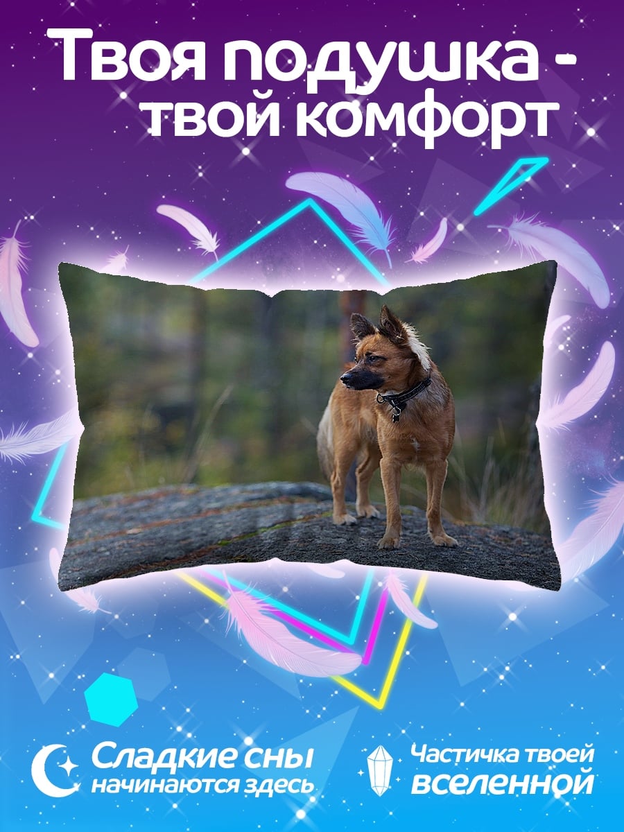 Подушка Собака в лесу