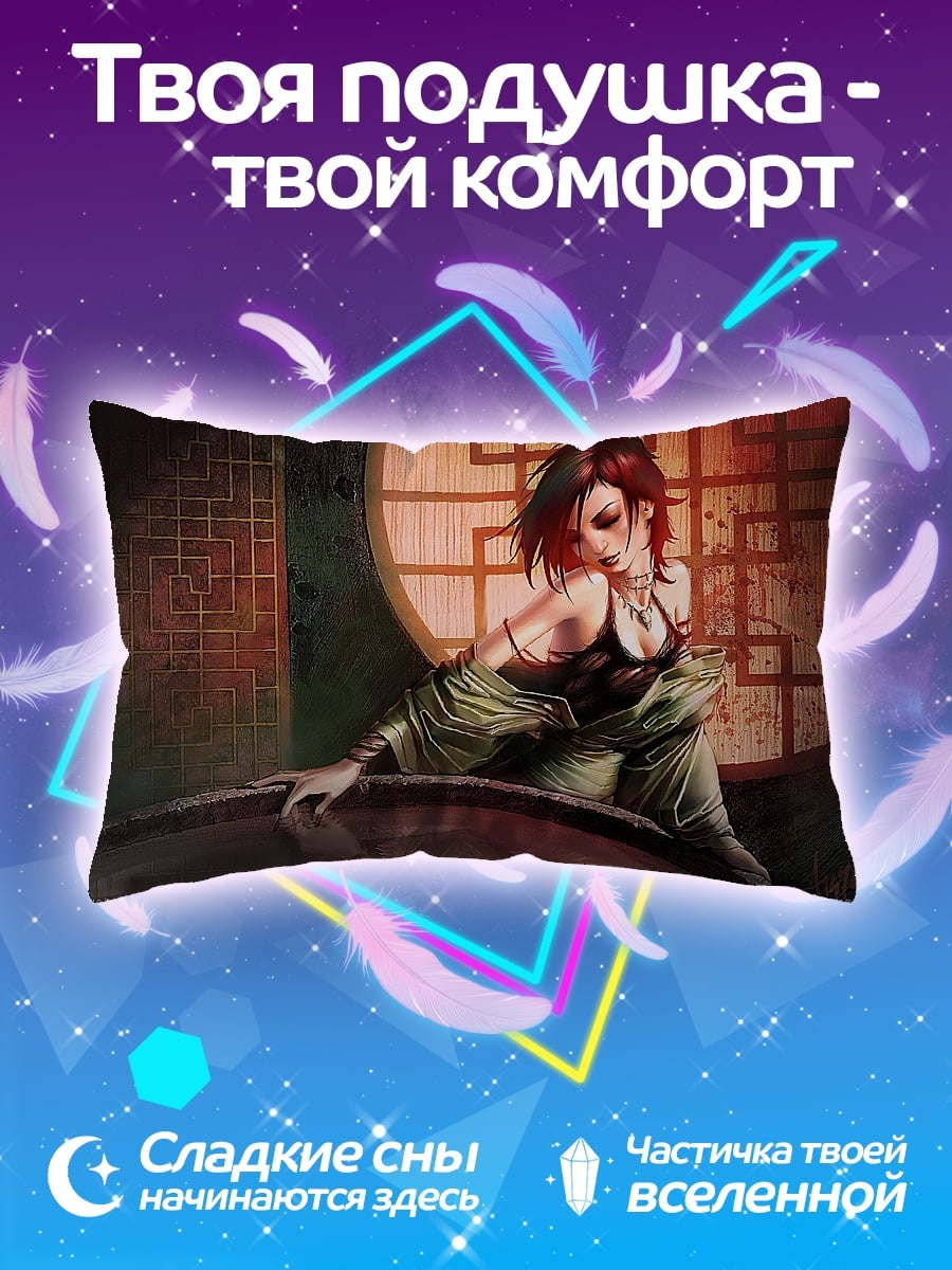 Подушка Аниме девушка в кимоно