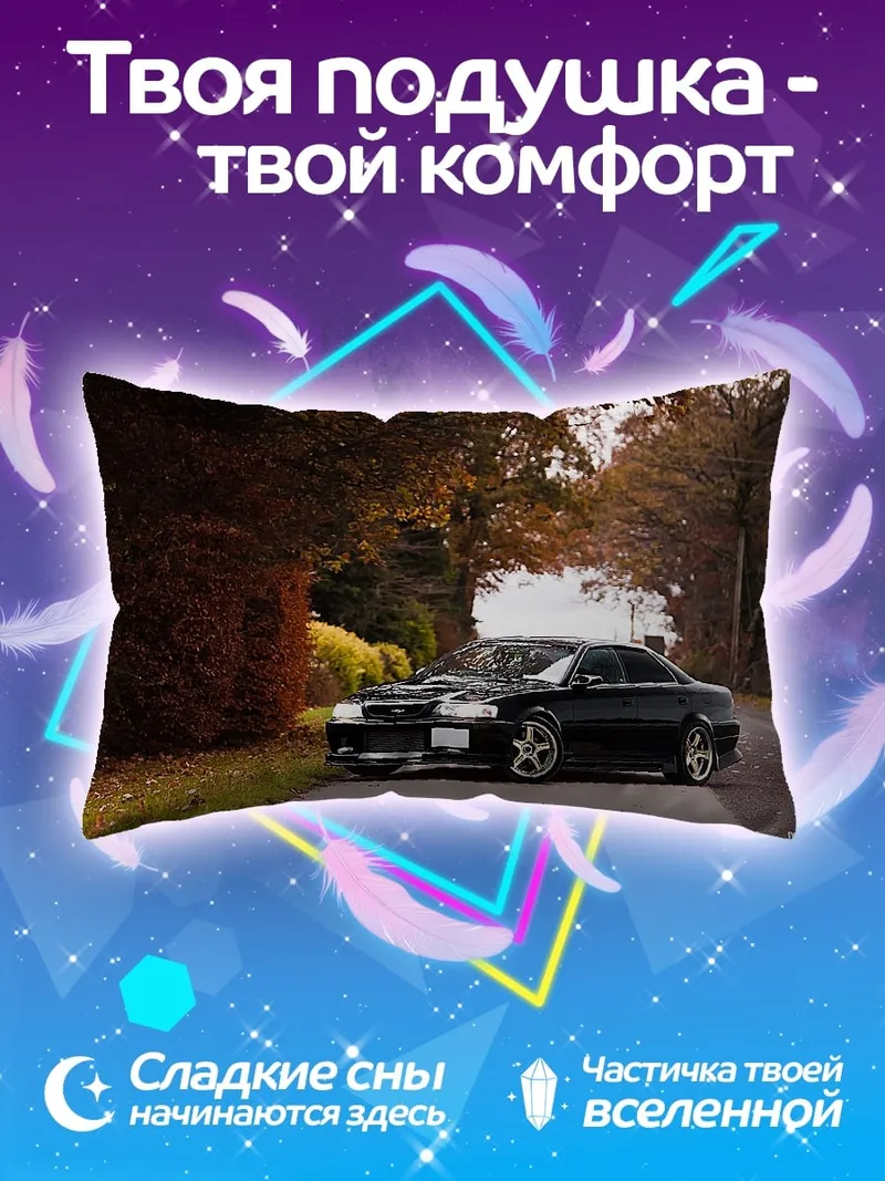 Подушка Черное купе осенью