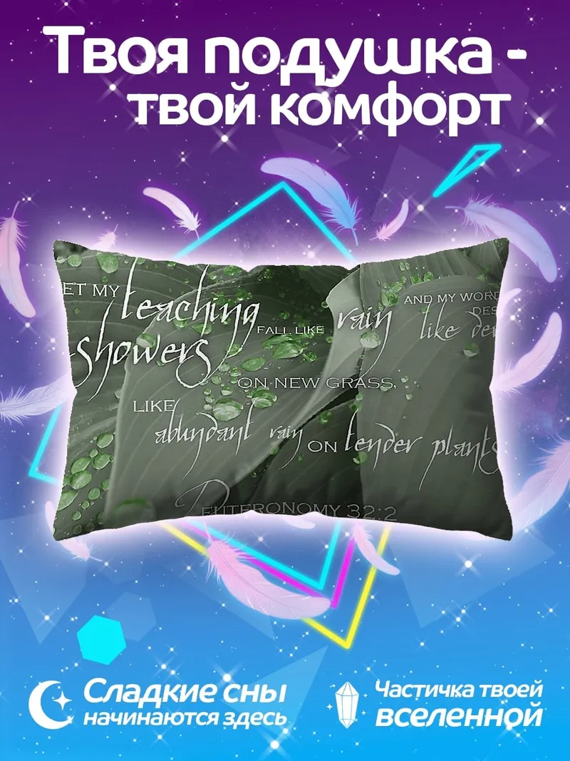Подушка Учение как дождь