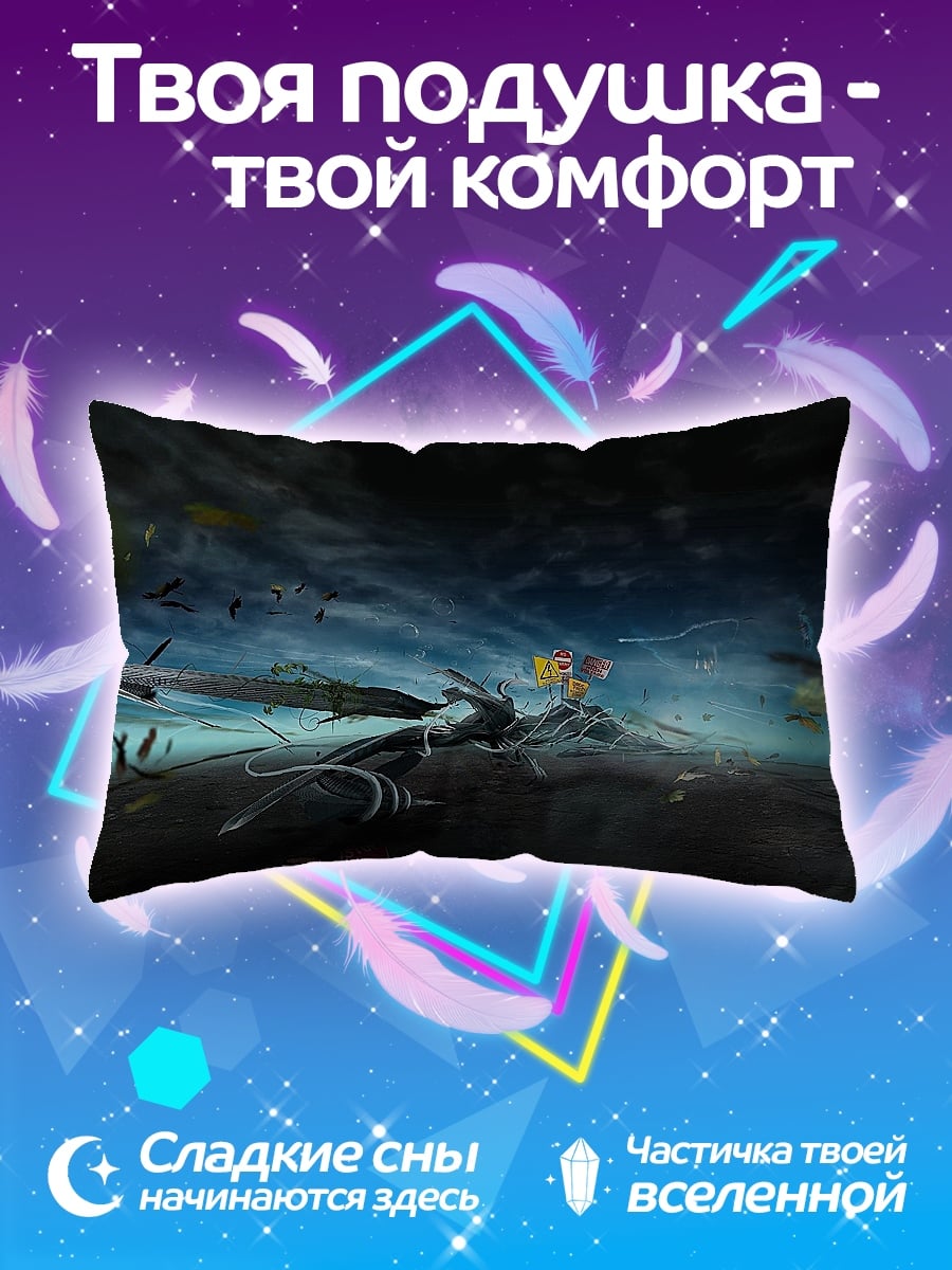 Подушка стайка акул в шторме
