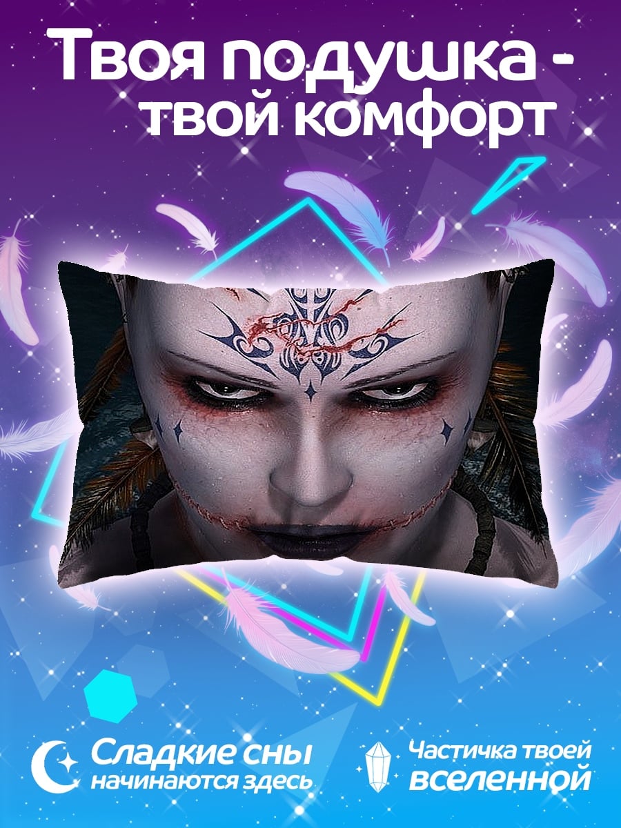 Подушка Воительница с тату